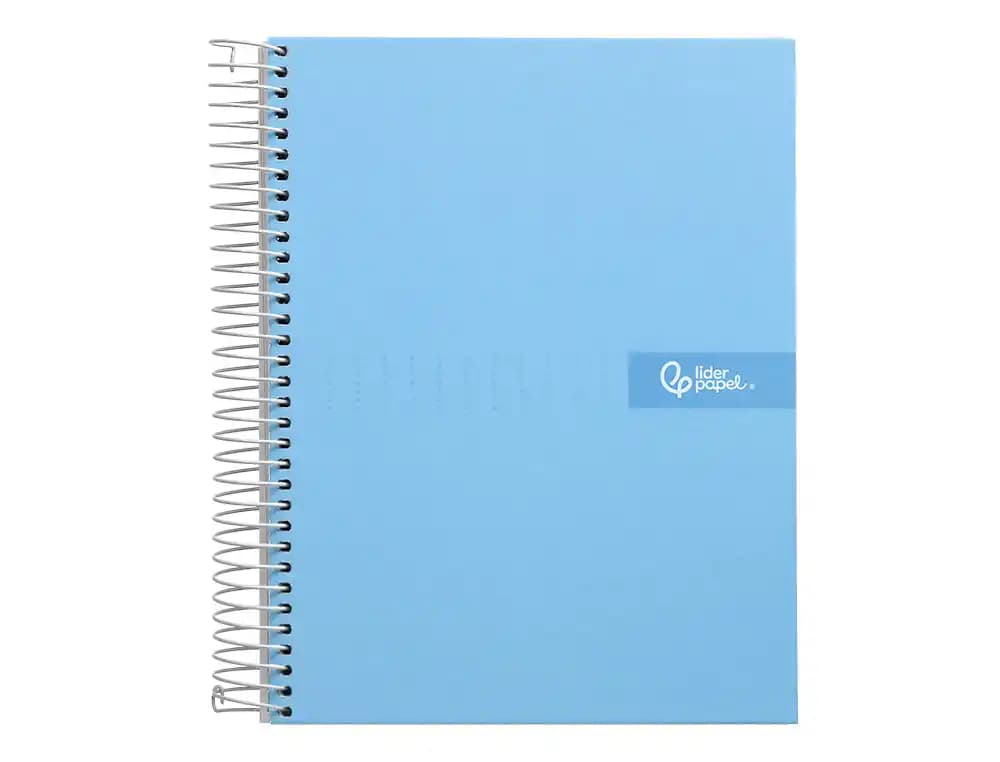 Cuaderno espiral liderpapel a4 micro crafty tapa forrada 120h 90gr cuadro 5mm 5 bandas 4 colores