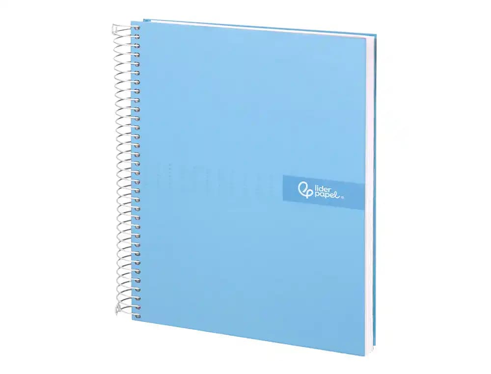 Cuaderno espiral liderpapel a4 micro crafty tapa forrada 120h 90gr cuadro 5mm 5 bandas 4 colores
