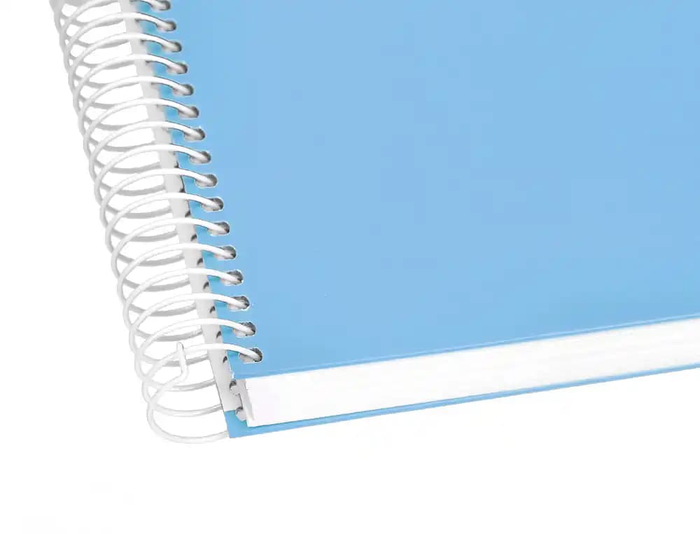 Cuaderno espiral liderpapel a4 micro crafty tapa forrada 120h 90gr cuadro 5mm 5 bandas 4 colores