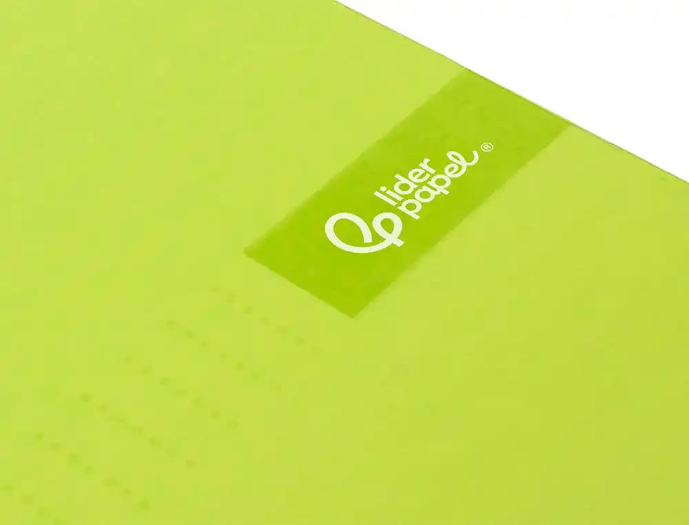 Cuaderno de espiral Liderpapel Crafty micro A4 de tapa forrada, cuadro de 5 mm, 5 bandas, papel de 90 g – Verde