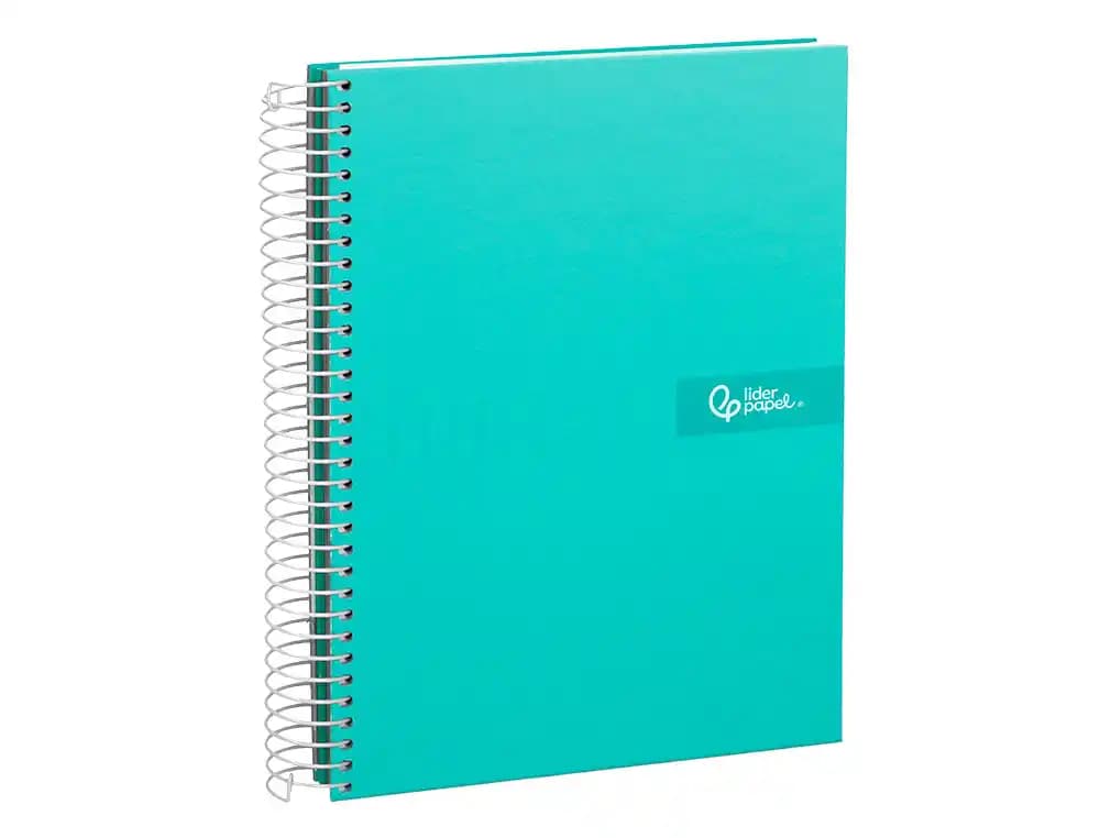 Cuaderno espiral liderpapel a4 micro crafty tapa forrada 120h 90gr cuadro 5mm 5 bandas 4 taladros