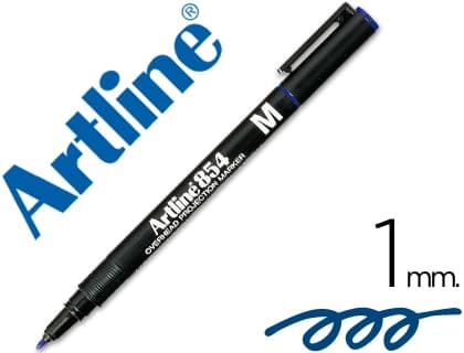 Artline Rotulador artline retroproyeccion punta fibra permanente ek-854 -punta redonda 1 mm