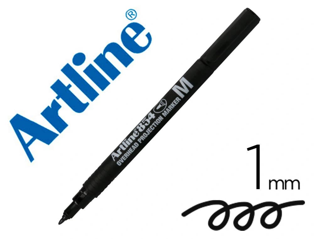 Artline Rotulador artline retroproyeccion punta fibra permanente ek-854 -punta redonda 1 mm