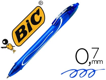Bic Boligrafo bic gelocity quick dry retractil tinta gel punta de 0,7 mm