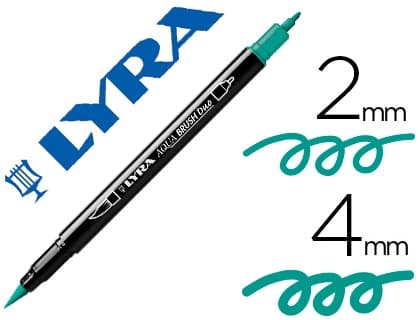 Rotulador lyra aqua brush acuarelable doble punta fina y pincel