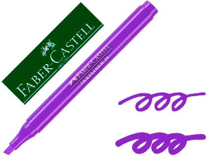 Rotulador fluorescente Faber-Castell Textliner de punta biselada – Violeta