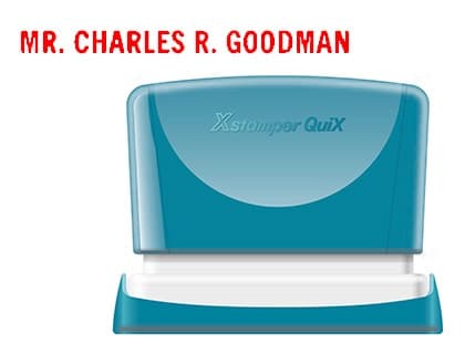 Sello x'stamper quix personalizable medidas 4x60 mm q-05