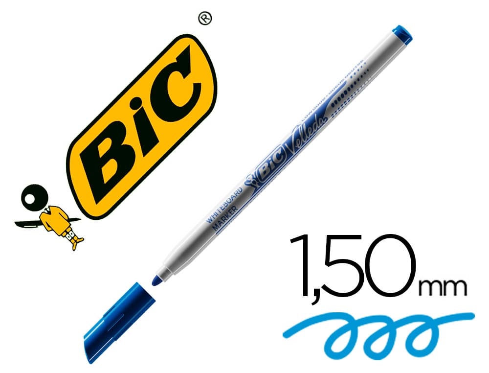 Bic Rotulador bic velleda fino para pizarra punta redonda 1 mm