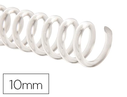 Q-connect Espiral plastico q-connect transparente 32 5:1 10mm 1,8mm caja de 100 unidades