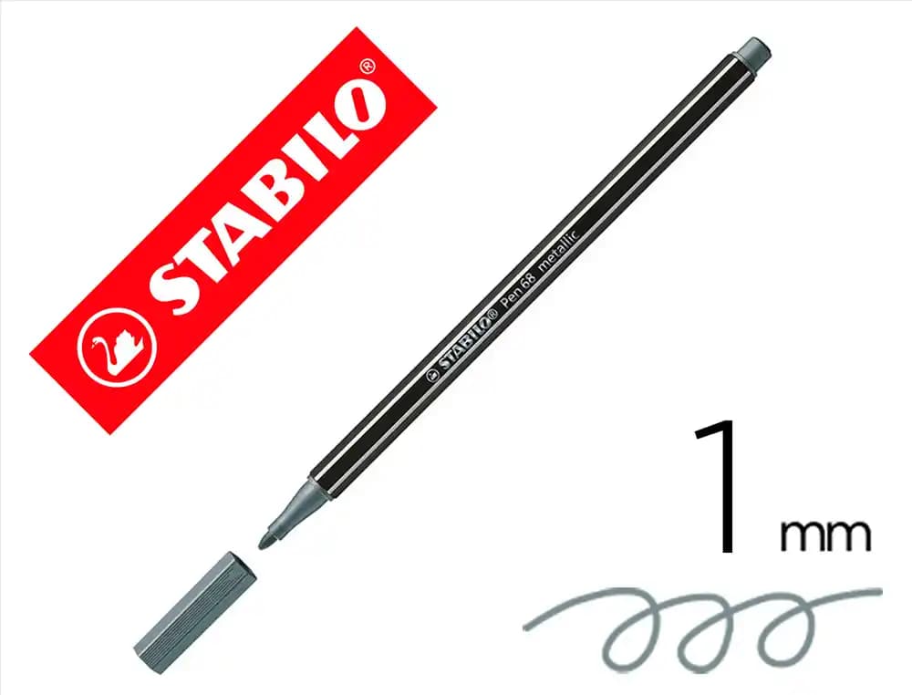 Stabilo Rotulador stabilo acuarelable pen 68 metalico punta gruesa 1mm