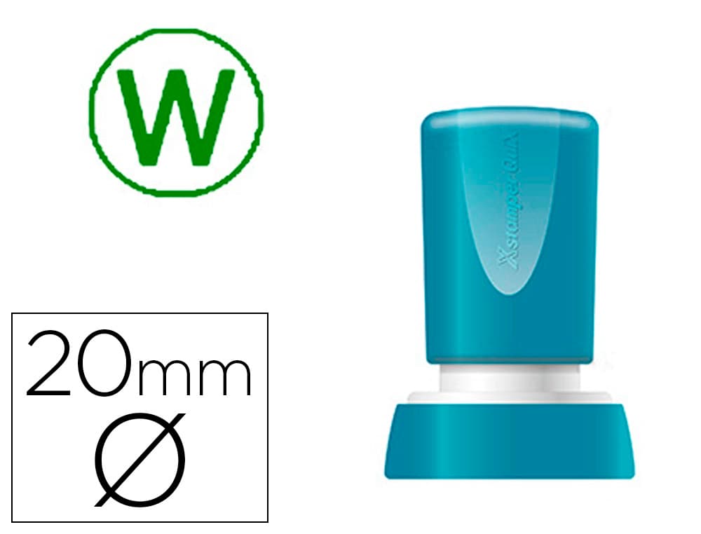 Sello x'stamper quix personalizable redondo diametro 20 mm q-34