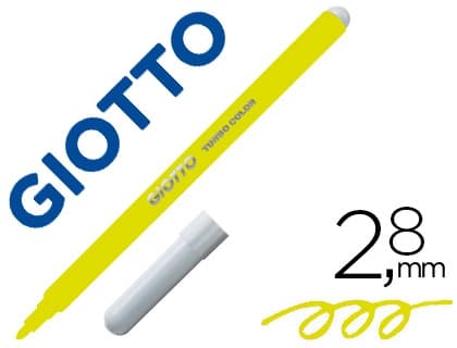Rotulador giotto turbo color caja de 12 colores lavables con punta bloqueada