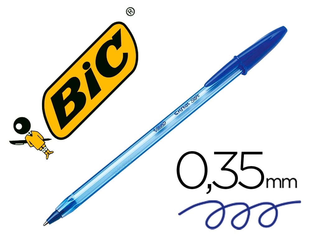 Bic Boligrafo bic cristal soft punta de 1,2 mm
