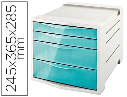 Esselte Fichero cajones de sobremesa esselte colour ice plastico 4 cajones