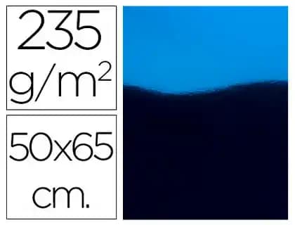 Cartulina metalizada Liderpapel de 50 × 65 cm y 235 g/m² – Azul