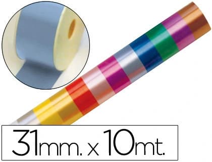 Cinta fantasía de 31 mm × 10 m para lazos de regalo – Celeste