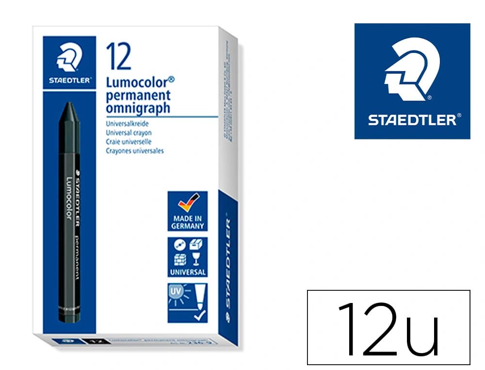 Cera staedtler para marcar lumocolor permanente omnigraph 236 caja de 12 unidades