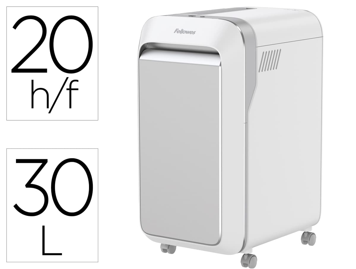 Fellowes Destructora de documentos fellowes lx221 capacidad de corte 20h seguridad p5 clips grapas y tarjetas 30l