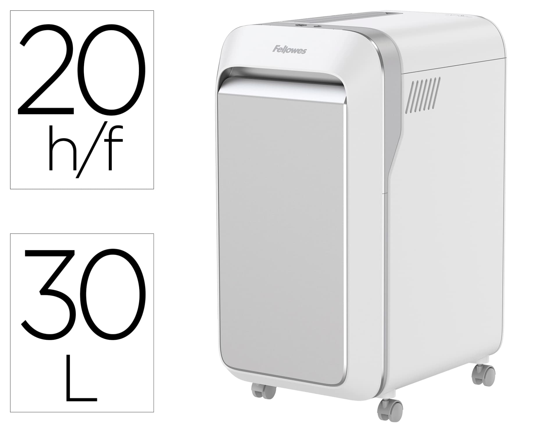 Fellowes Destructora de documentos fellowes lx221 capacidad de corte 20h seguridad p5 clips grapas y tarjetas 30l