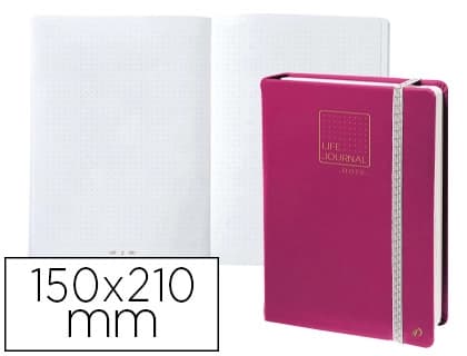 Quo vadis Libreta quo vadis life journal infinite dots puntos 15x21 cm 224 hojas tapa similpiel ciruela