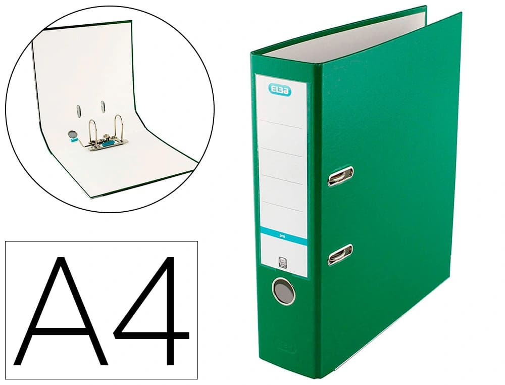 Archivador de palanca elba top carton compacto polipropileno con rado din a4 lomo de 80 mm