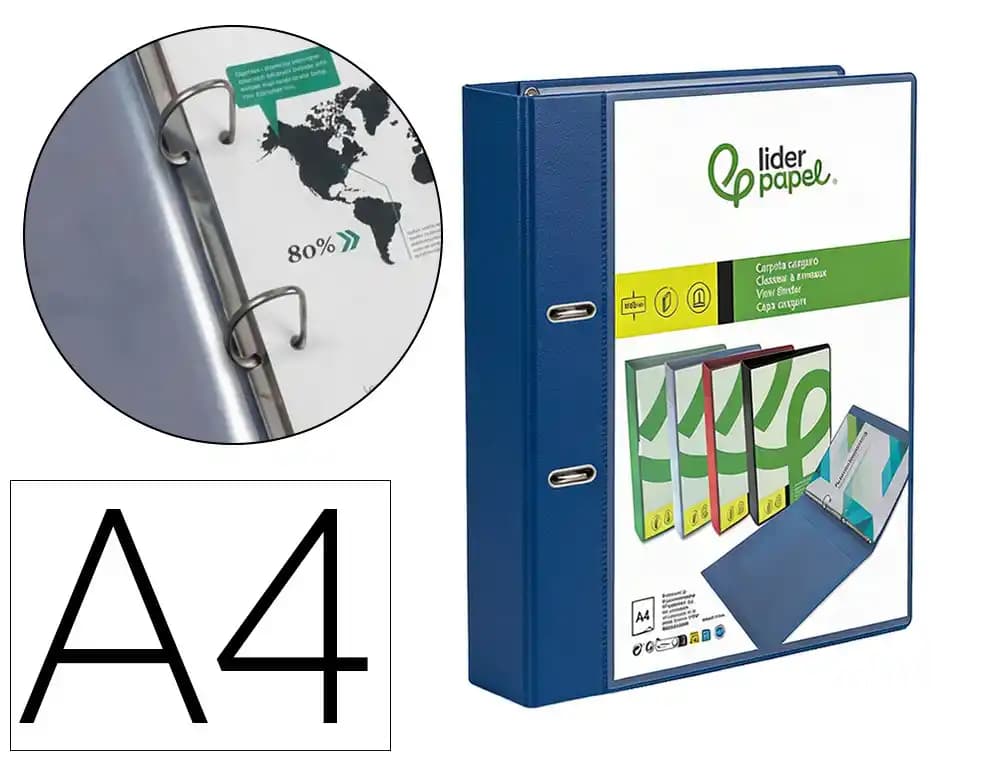 Liderpapel Carpeta liderpapel canguro 2 anillas 25 mm mixtas polipropileno din a4