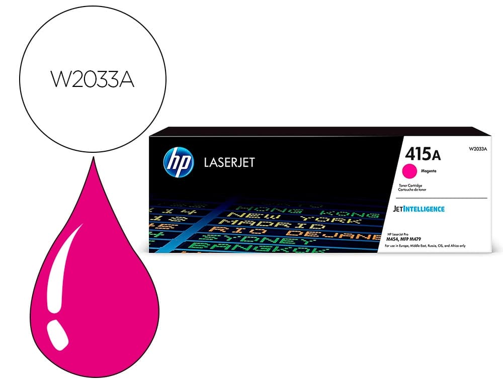 Toner hp 415a para hp color laserjet pro m454 mfp m479 2400p