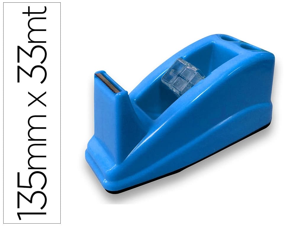Q-connect Portarrollo sobremesa q-connect plastico para cinta de 33 m 135x58x60 mm