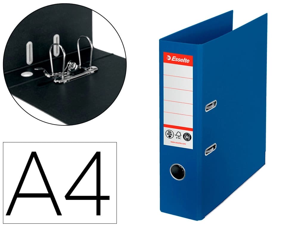 Esselte Archivador de palanca esselte n 1 co2 neutral din a4 carton forrado lomo 75 mm vivida