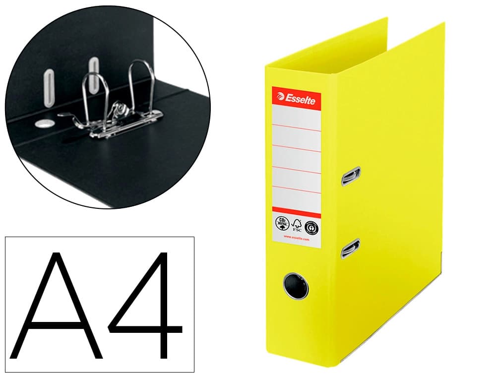 Archivador de palanca esselte n 1 co2 neutral din a4 carton forrado lomo 75 mm vivida