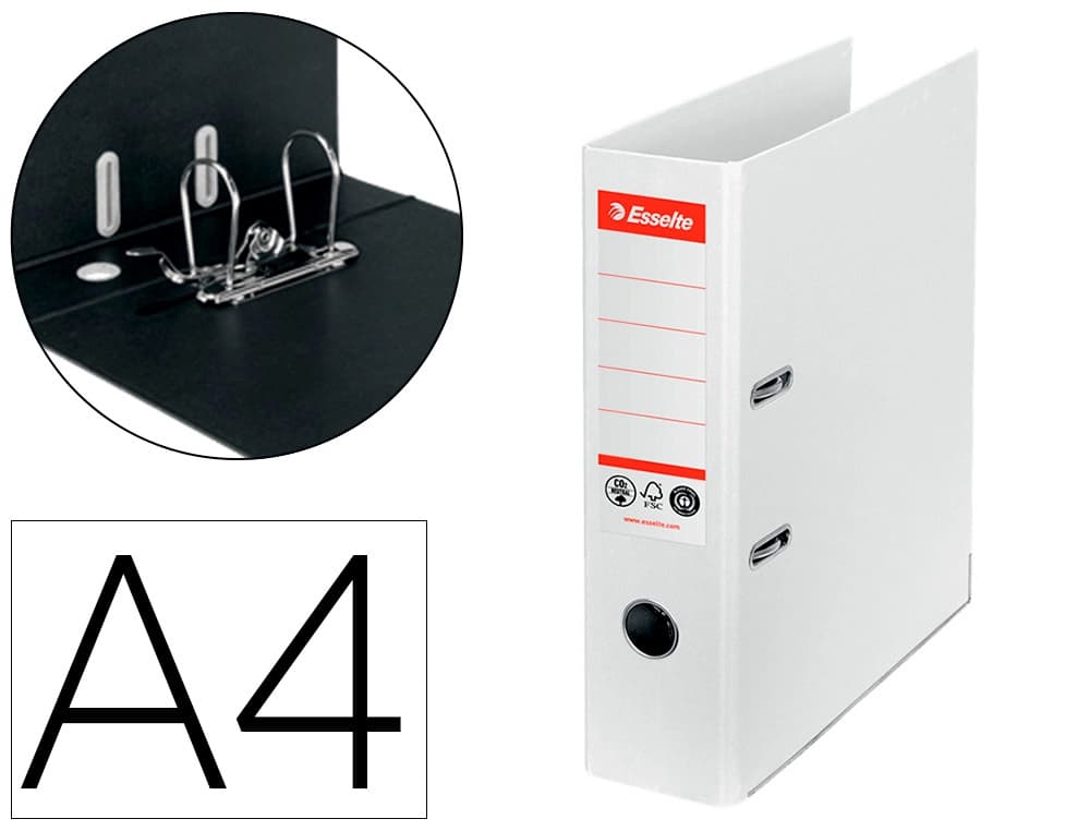 Esselte Archivador de palanca esselte n 1 co2 neutral din a4 carton forrado lomo 75 mm
