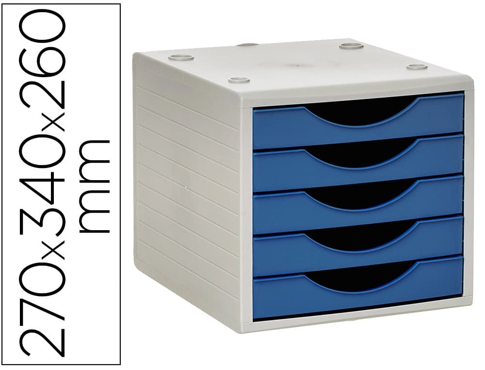 Archivo 2000 Fichero cajones de sobremesa archivo 2000 5 cajones opaco 270x340x260 mm