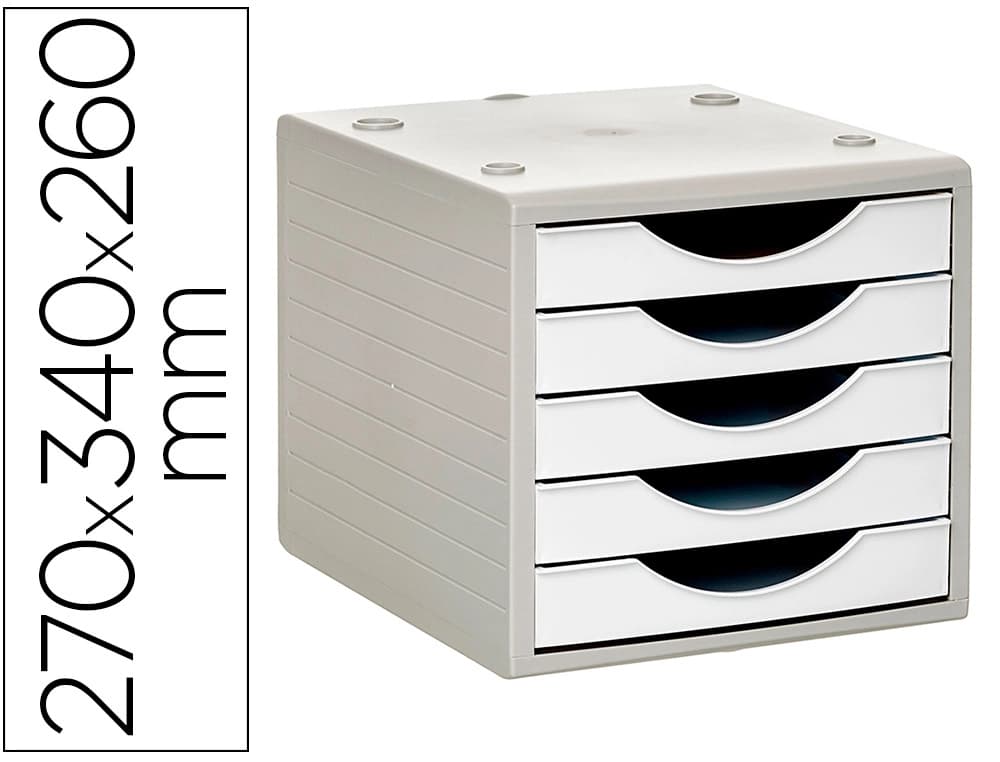 Fichero cajones de sobremesa archivo 2000 5 cajones opaco 270x340x260 mm