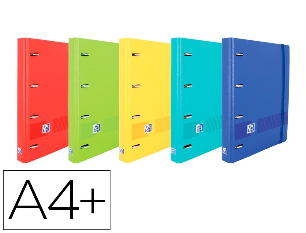 Oxford Carpeta con recambio Oxford EuropeanBinder Live&Go polyfoam A4+ 4 anillas 35mm
