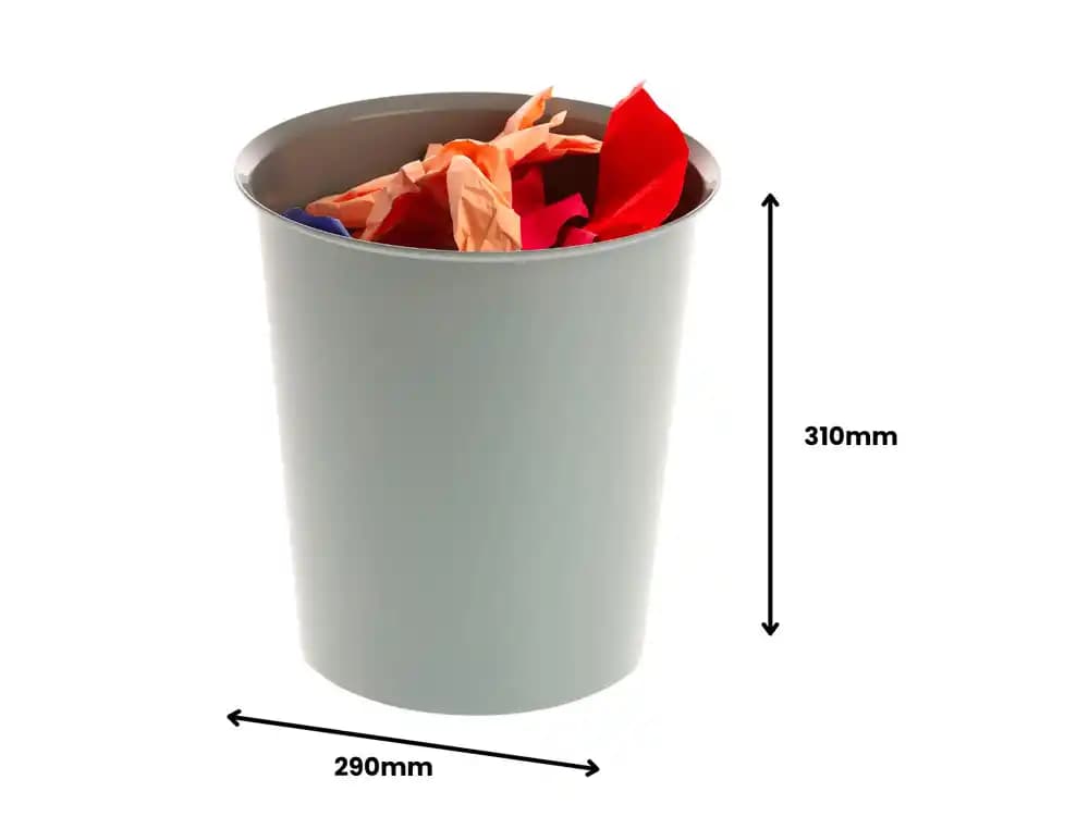 Archivo 2000 Papelera plastico archivo 2000 reciclable 100% 18 litros color gris 290x310 mm
