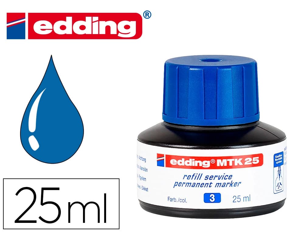 Edding Tinta rotulador edding mtk25 con sistema capilar bote 25 ml