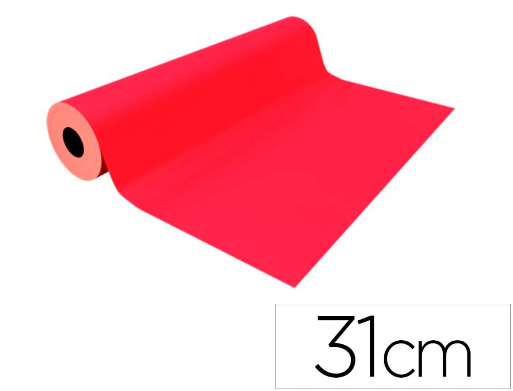 Papel de regalo metalizado Basika en bobina de 31 cm × 80 m – Rojo