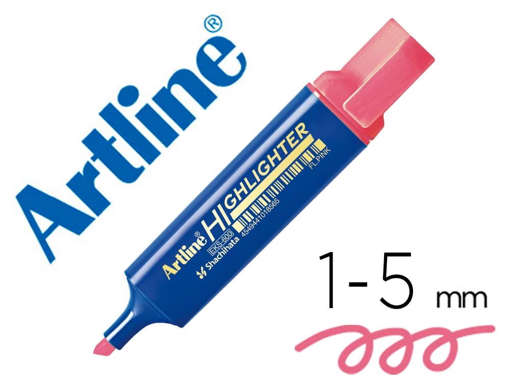 Rotulador artline fluorescente eks-600 punta biselada