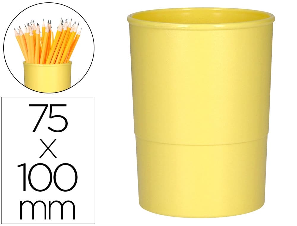 Q-connect Cubilete portalapices q-connect opaco plastico diametro 75 mm alto 100 mm