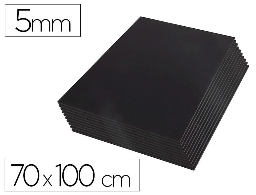 Liderpapel Carton pluma liderpapel negro doble cara 70x100cm espesor 5 mm