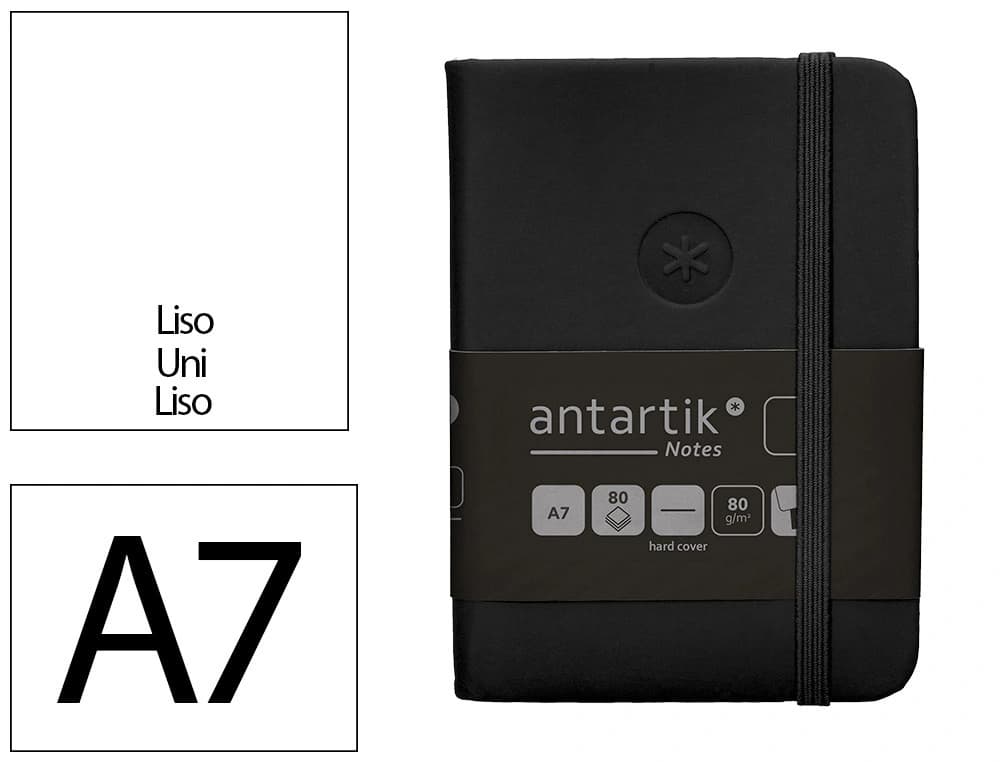 Antartik Cuaderno con gomilla antartik notes tapa dura a7 hojas lisas 80 hojas 80 gr fsc