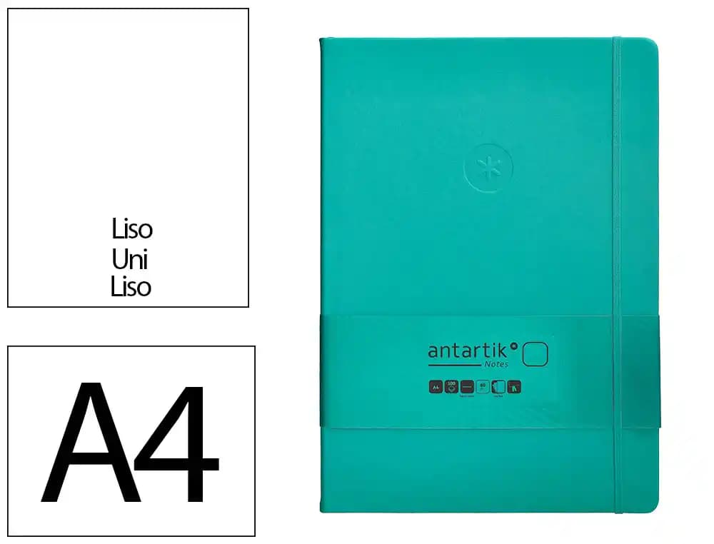 Antartik Cuaderno con gomilla antartik notes tapa dura hojas lisas 100 hojas fsc