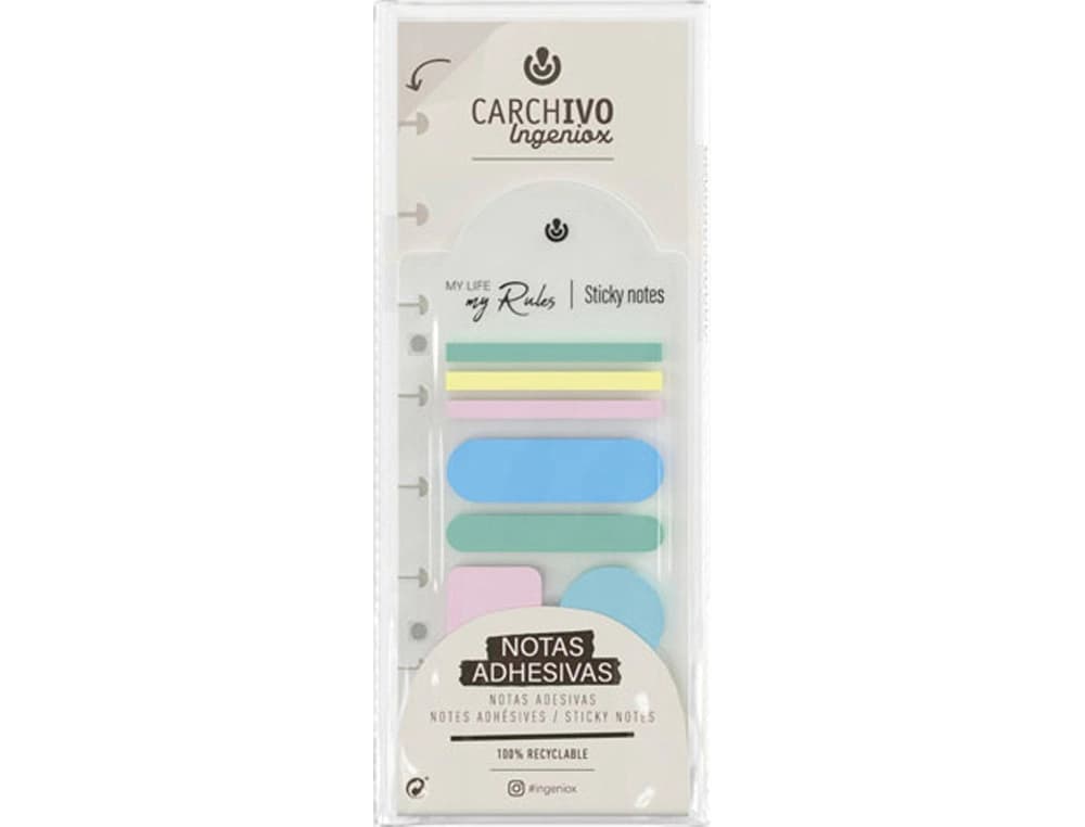 Carchivo Bloc de notas adhesivas carchivo ingeniox irregular colores