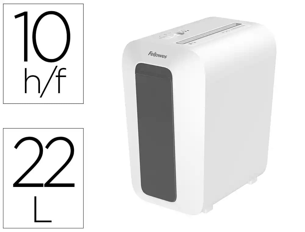 Fix Destructora de documentos fellowes lx65 capacidad 10h seguridad p4 destruye grapas clips y tarjetas