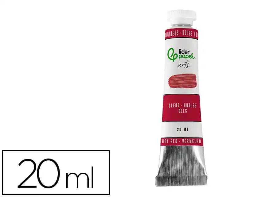 Liderpapel Pintura al oleo liderpapel tubo de aluminio de 20 ml color rojo burdeos
