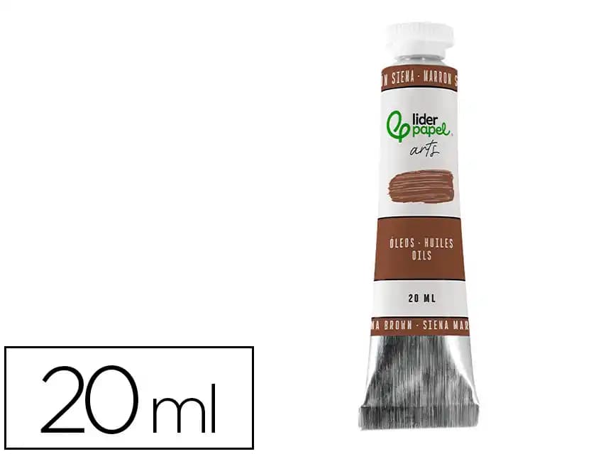 Liderpapel Pintura al oleo liderpapel tubo de aluminio de 20 ml color marron siena