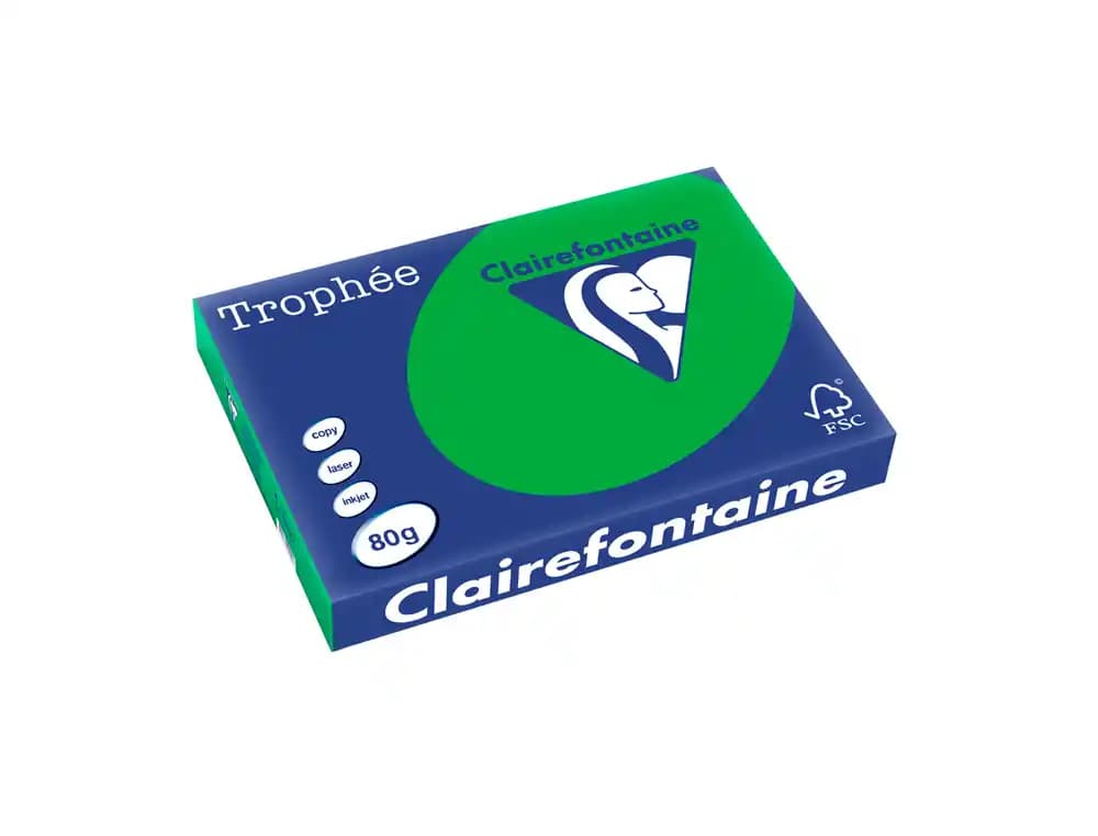 Papel color trophee paquete de 500 hojas — DIN A3 · 297 × 420 mm · 80g · Verde intenso