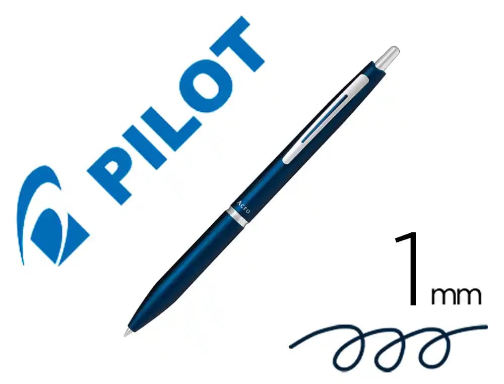 Pilot Boligrafo pilot acro 1000 tinta gel retractil punta 1 mm azul navy