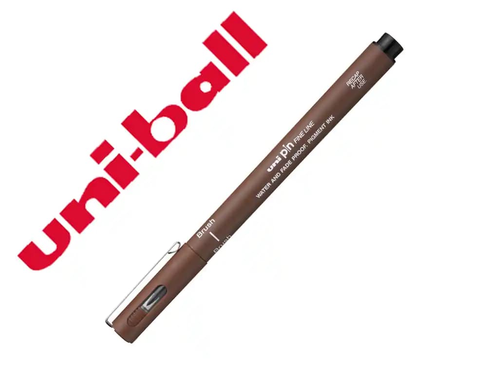 Rotulador uniball pin br-200 punta de pincel fino