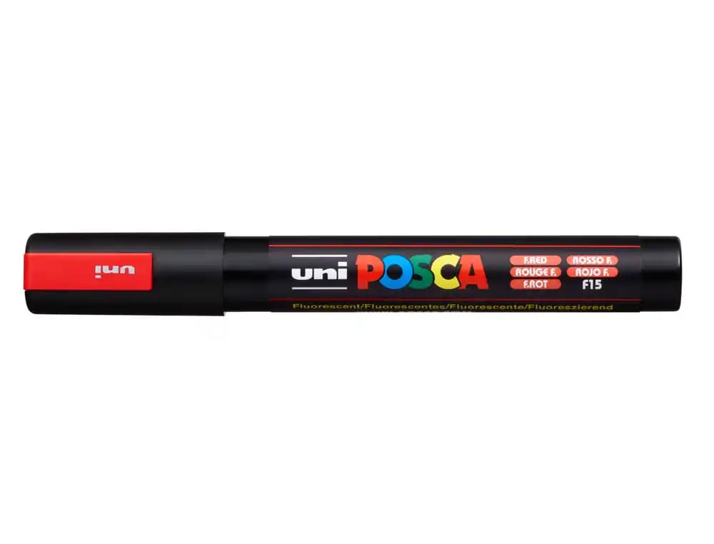 Rotulador uni posca pc-5m marcador de pintura punta conica 1,8-2,5 mm fluorescente